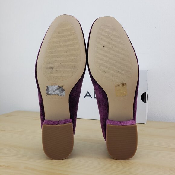 NEW ALDO CASUAL LOAFER Size 7, Women' Heels shoes, Burgundy color - Picture 12 of 13